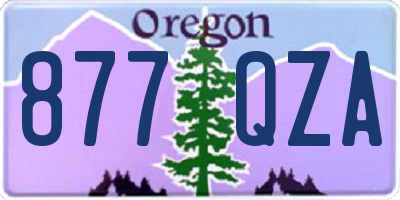 OR license plate 877QZA
