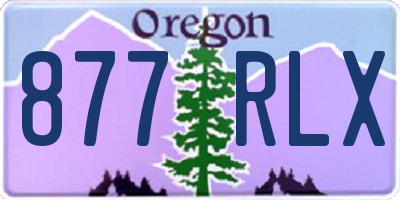 OR license plate 877RLX