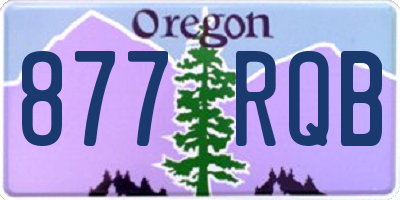 OR license plate 877RQB