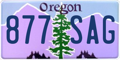 OR license plate 877SAG