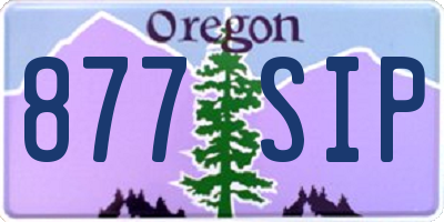 OR license plate 877SIP