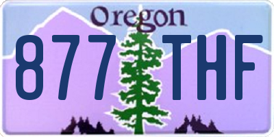 OR license plate 877THF