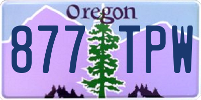 OR license plate 877TPW
