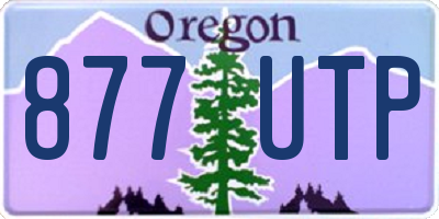 OR license plate 877UTP
