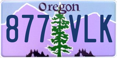 OR license plate 877VLK