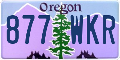 OR license plate 877WKR