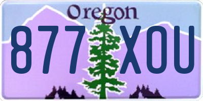 OR license plate 877XOU