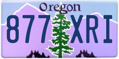 OR license plate 877XRI