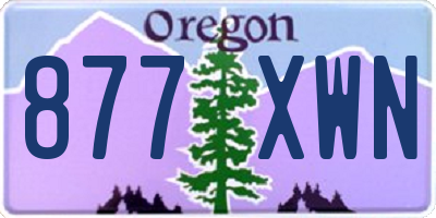 OR license plate 877XWN
