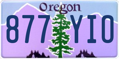 OR license plate 877YIO
