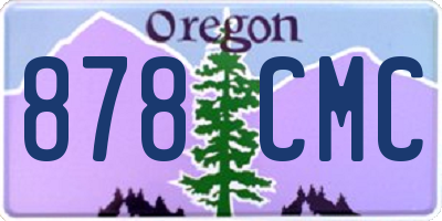 OR license plate 878CMC
