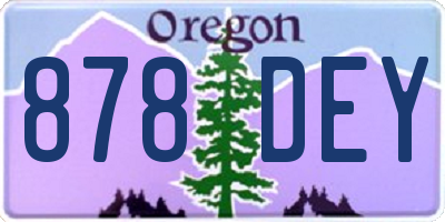 OR license plate 878DEY
