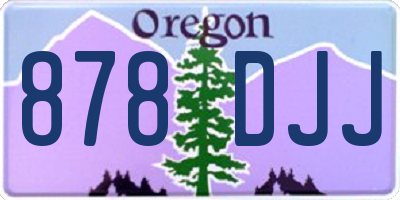 OR license plate 878DJJ