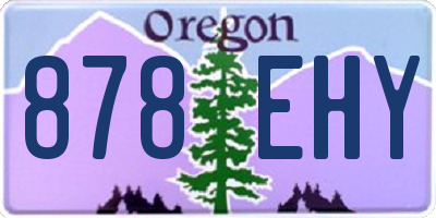 OR license plate 878EHY