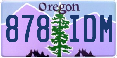 OR license plate 878IDM