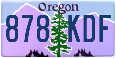 OR license plate 878KDF