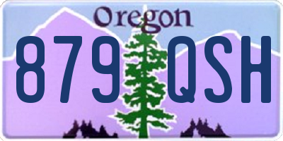 OR license plate 879QSH