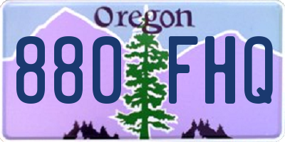 OR license plate 880FHQ