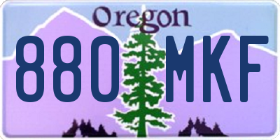 OR license plate 880MKF