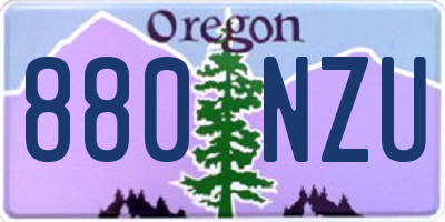 OR license plate 880NZU