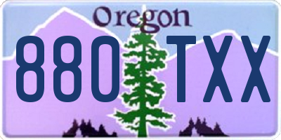 OR license plate 880TXX
