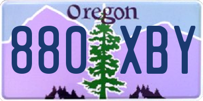 OR license plate 880XBY