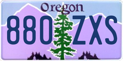 OR license plate 880ZXS