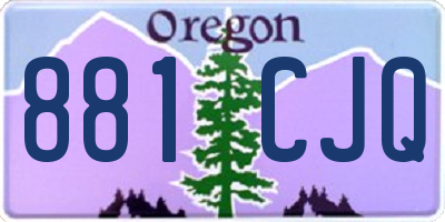 OR license plate 881CJQ