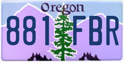 OR license plate 881FBR