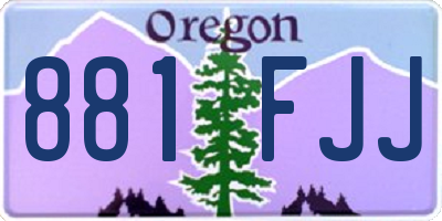 OR license plate 881FJJ