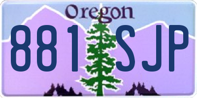 OR license plate 881SJP