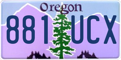 OR license plate 881UCX