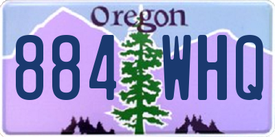 OR license plate 884WHQ
