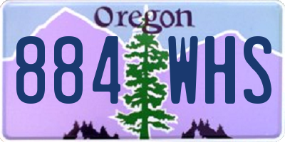 OR license plate 884WHS