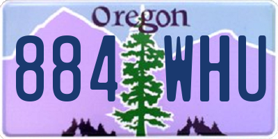 OR license plate 884WHU