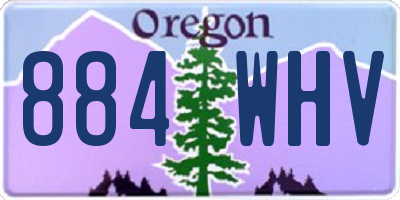 OR license plate 884WHV