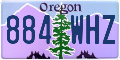 OR license plate 884WHZ