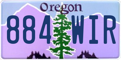OR license plate 884WIR