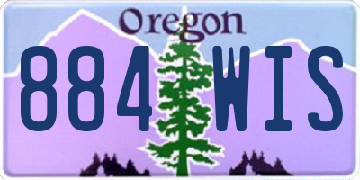 OR license plate 884WIS