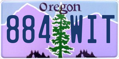 OR license plate 884WIT