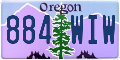 OR license plate 884WIW
