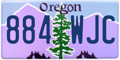 OR license plate 884WJC