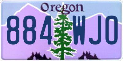 OR license plate 884WJO