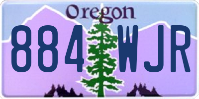 OR license plate 884WJR