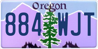 OR license plate 884WJT
