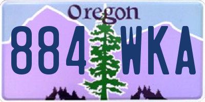 OR license plate 884WKA
