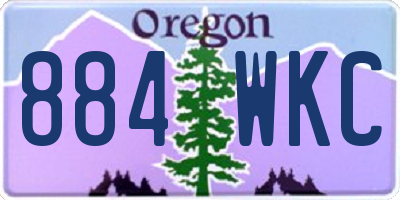 OR license plate 884WKC