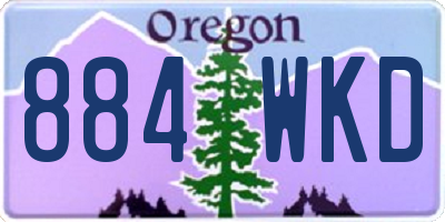 OR license plate 884WKD