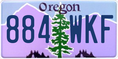 OR license plate 884WKF
