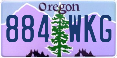 OR license plate 884WKG